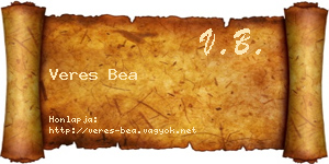 Veres Bea névjegykártya